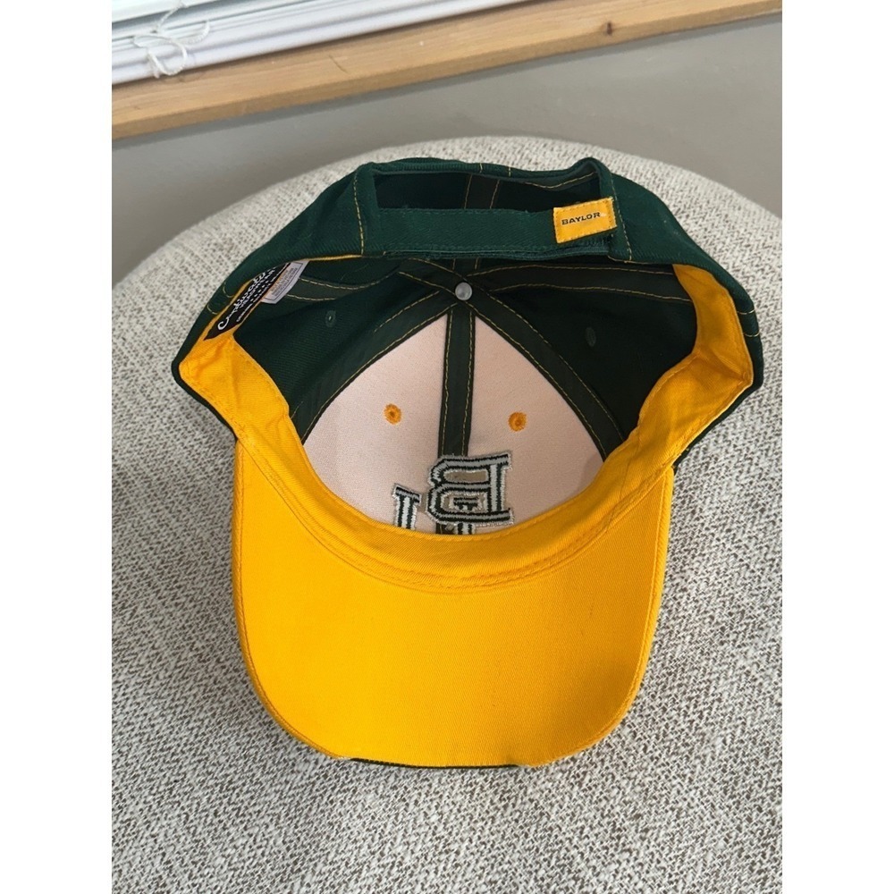 Baylor Bears Hat NCAA Baseball Cap Green & Yellow Adjustable Adult Mens - Picture 8 of 8